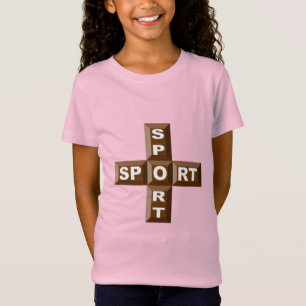 Rosafarbenes T-Shirt für Mädchen SCHOKOLADE SPORT
