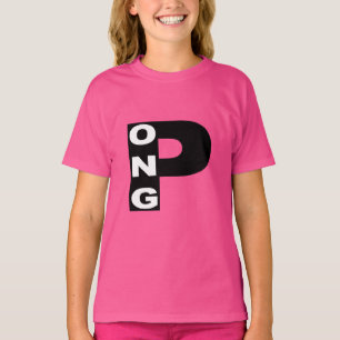 Rosafarbenes T-Shirt PING PONG