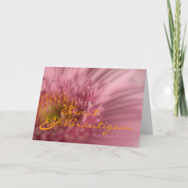 RosaGerbera • Save the Date Karte (Vorderseite)