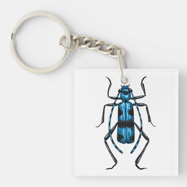 Rosalia Alpina Käfer Schlüsselanhänger (Vorderseite)