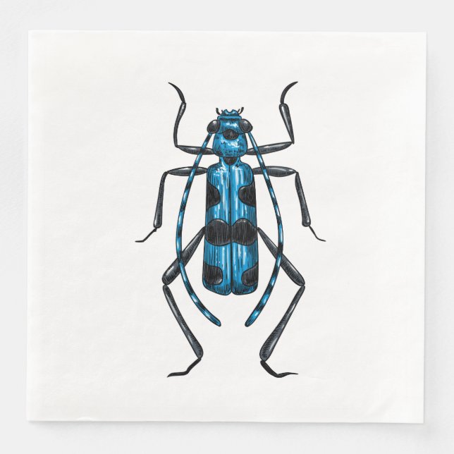 Rosalia Alpina Käfer Serviette (Vorderseite)