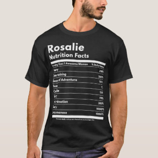 Rosalie Nutrition Facts Gift Funny Personalisiert  T-Shirt