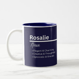 Rosalie Personalisierter Name Kaffeebecher Zweifarbige Tasse