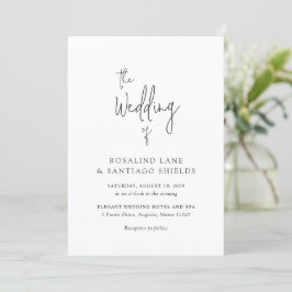 Rosalind Moderne Typografie Elegante Hochzeit Einladung