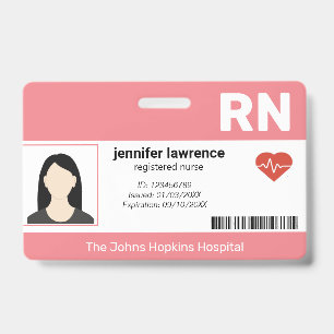 rosane   Hospital Medical Employee Foto ,BarCode I Ausweis
