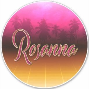 Rosanna Vorname Name golden pink Aufkleber Sticker