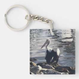 Rosapelikan Schlüsselanhänger