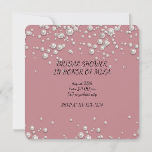 ROSAPERLEN HOCHZEITSPAAR EINLADUNG