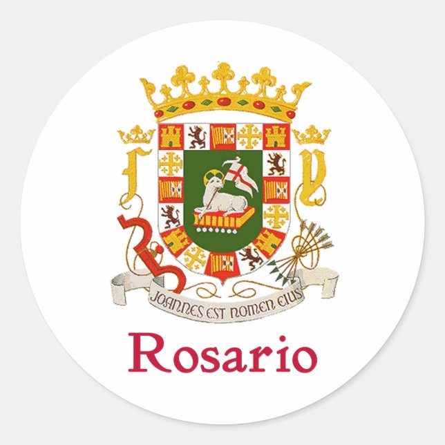 Rosario Puerto Rico Shield Runder Aufkleber (Vorderseite)