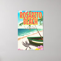 Rosarito Beach mexikanisches Reiseplakat