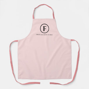 Rosarot feminines minimalist Monogramm Schürze