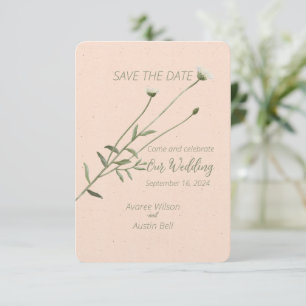 Rosarot und eine einzelne Margerite Save The Date