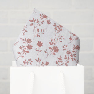 Rosarote Blumen Brautparty Seidenpapier