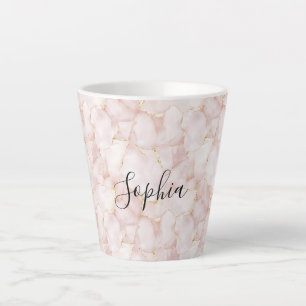 Rosarote Goldrosen-Blütenblätter Floral Milchtasse