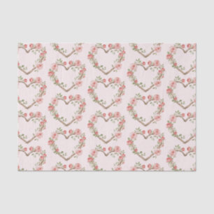 Rosarote Romantische Rote Rosen Florale Herz Hochz Seidenpapier