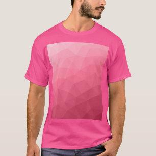 Rosaroter Farbverlauf geometrisches Mesh-Muster T-Shirt