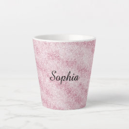 Rosaroter Glitter-Sparkel-Weihnachten Milchtasse