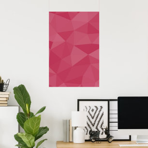Rosarotes Licht-Geometrie-Netzmuster Poster