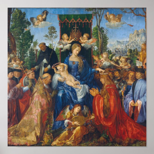 Rosary - Albrecht Dürer, 1506 Poster (Vorne)