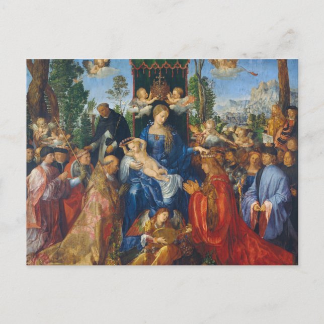 Rosary - Albrecht Dürer, 1506 Postkarte (Vorderseite)