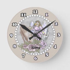 Rosary Angel Clock beten Runde Wanduhr