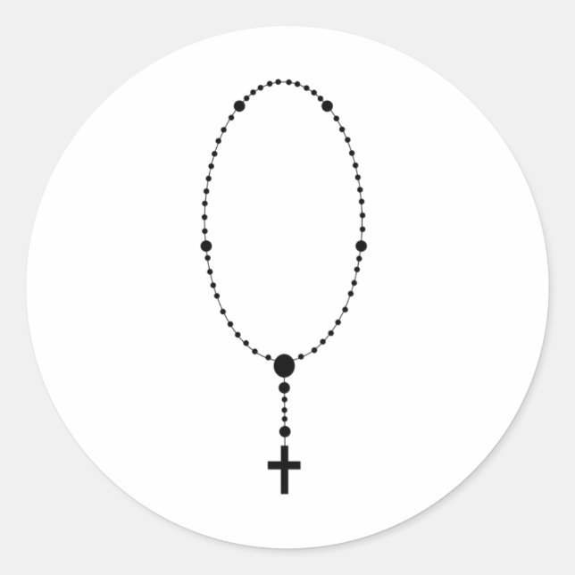 Rosary Perlen Runder Aufkleber (Vorderseite)