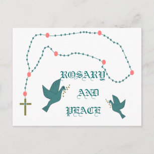 ROSARY UND FRIEDEN POSTKARTE