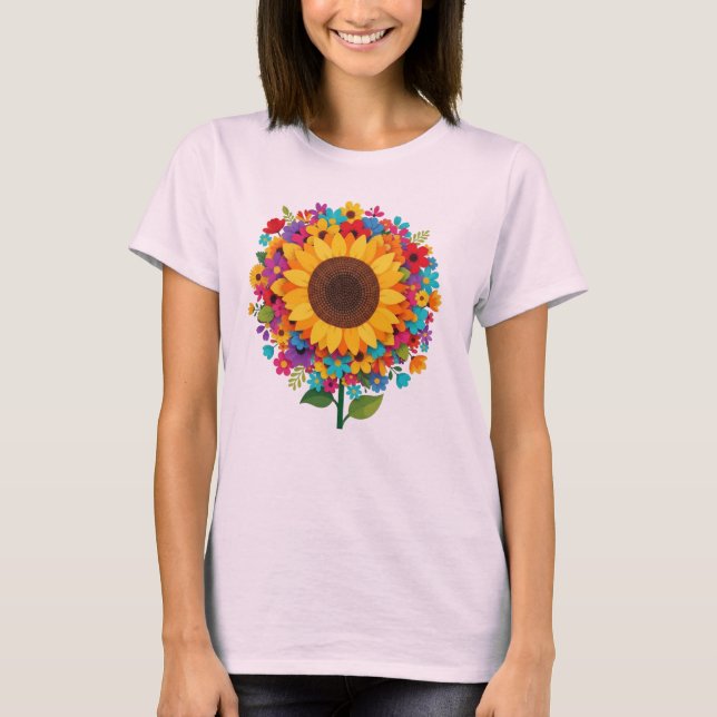 Rosas do verão  T-Shirt (Vorderseite)