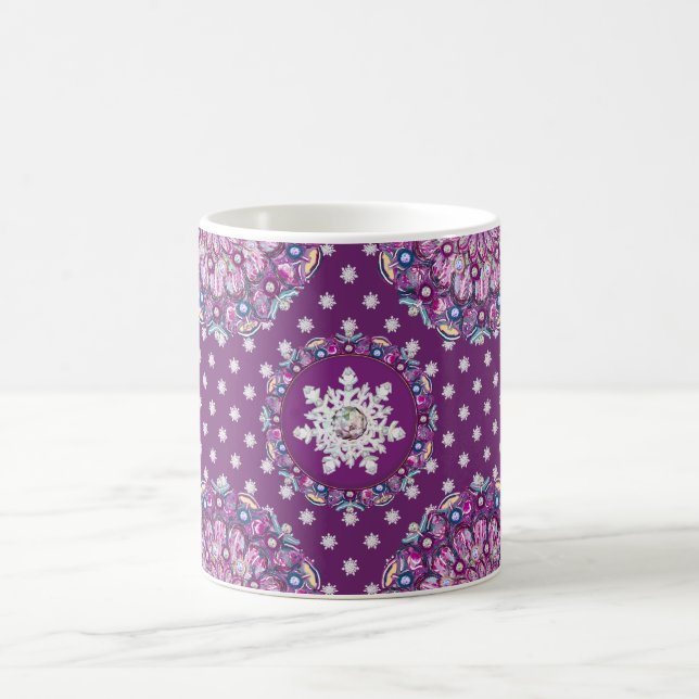Rosass und Schneeflocke aus Kardinal Kaffeetasse (Mittel)