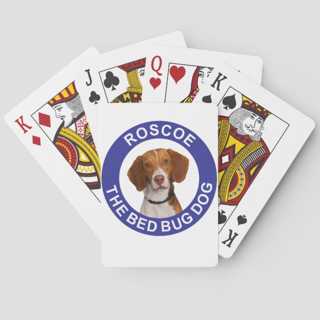 Roscoe die Bett-Wanzen-Hundespielkarten Spielkarten (Rückseite)