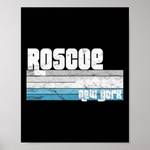 Roscoe New York Ny Retro-Urlaub Skiurlaub Wandern Poster