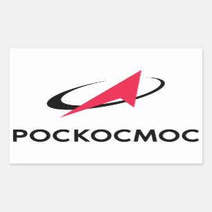 Roscosmos-Logo Rechteckiger Aufkleber