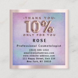 Rose 10% Ermäßigung Logohair Pink Ombre Terminkarte