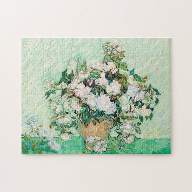 "ROSE" 1889 VINCENT VAN GOGH ART JIGSAW PUZZLE (Horizontal)