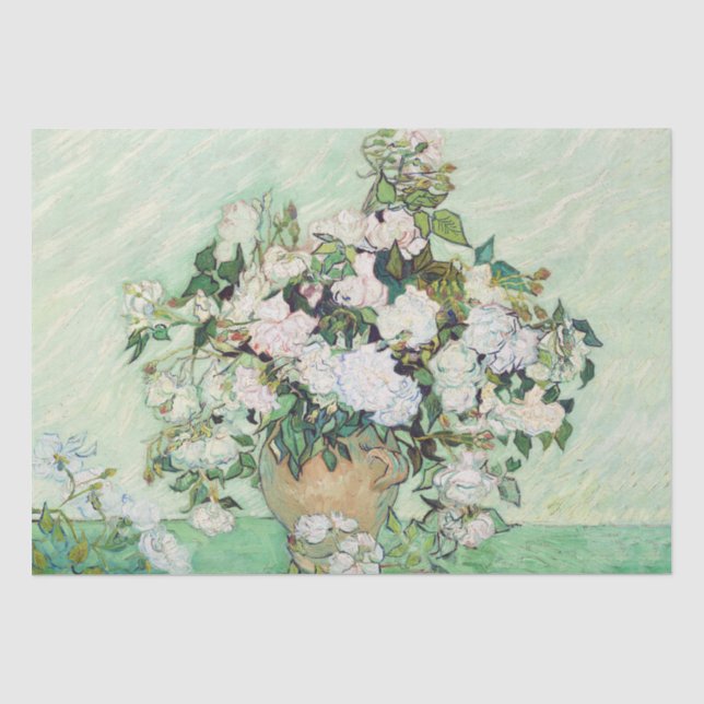 Rose 1890 von Vincent Van Gogh Floral Seidenpapier (Vorderseite)