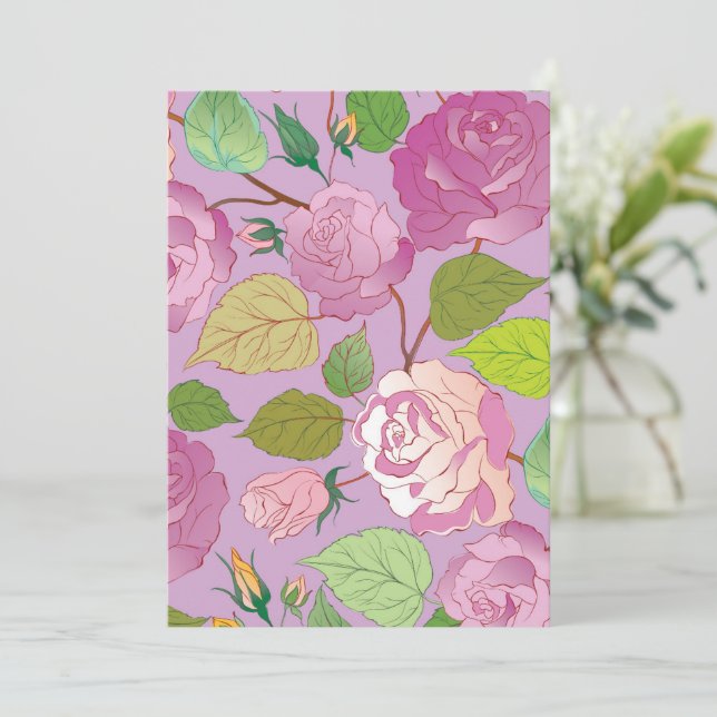 Rose 18 dankeskarte (Stehend Vorderseite)