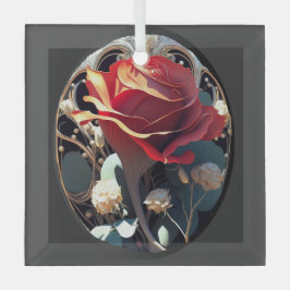 ROSE #1 ORNAMENT AUS GLAS