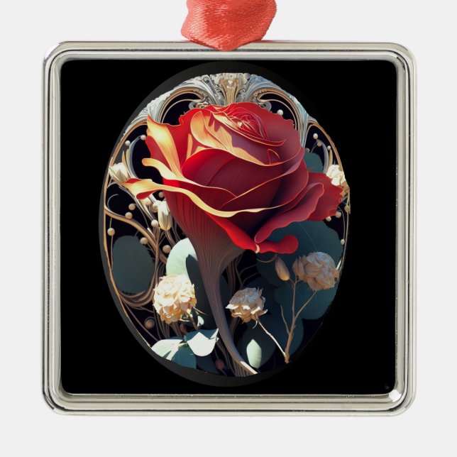 ROSE #1 ORNAMENT AUS METALL (Vorne)