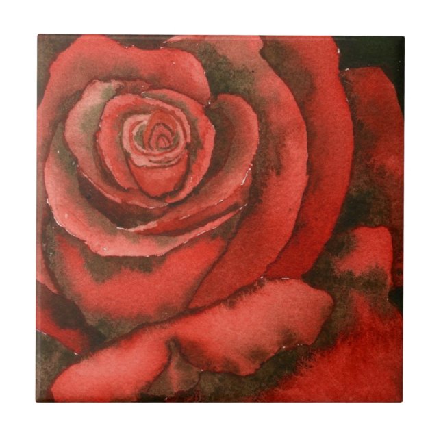 "Rose #3" Kitchen Garden Keramik Tile Fliese (Vorderseite)