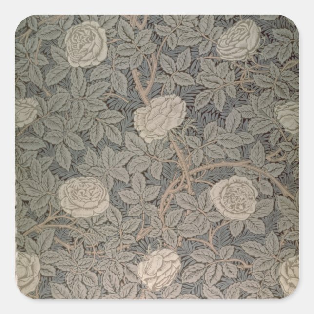 "Rose-90"-Tapete Quadratischer Aufkleber (Vorderseite)