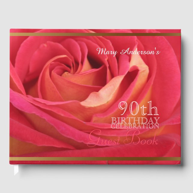 Rose 90e anniversaire Célébration sur mesure Livre (Recto)