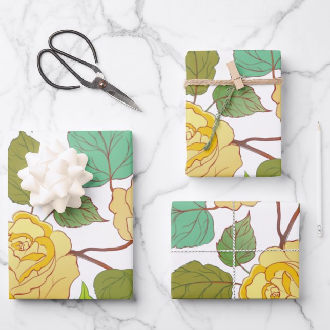 ROSE 9 GESCHENKPAPIER SET (Vorderseite)