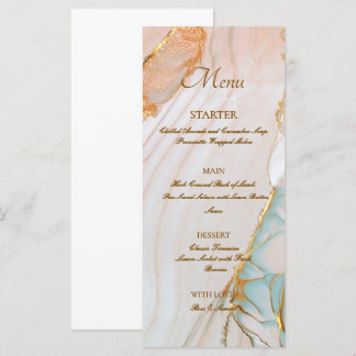 Rose à encre d'alcool Élégant menu plat