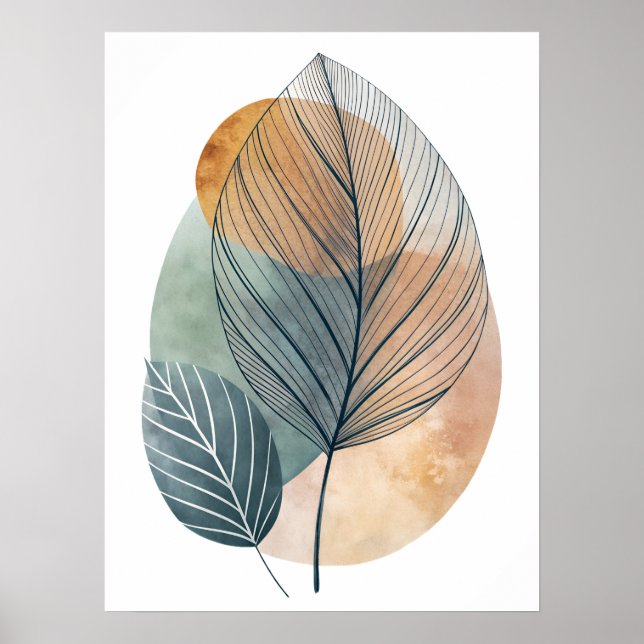 Rose Abstrakte Linie Art: Wilde Wege Poster (Vorne)