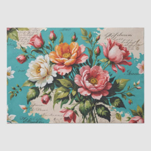 Rose Acrylmalerei Decoupage Seidenpapier