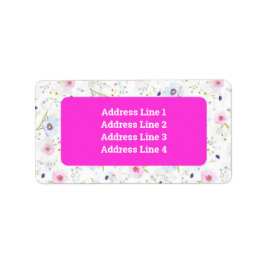 Rose Adressaufkleber