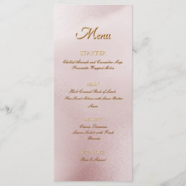 Rose Alcohol Ink Elegant Flat Menu Menükarte