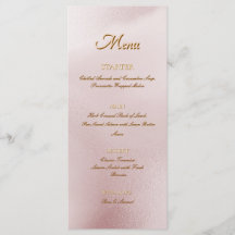 Rose Alkohol-Tinte Elegantes Flaches Menü