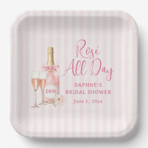Rosé All Day Champagner Brautparty Pappteller