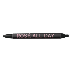 Rosé All Day elegante rosa und schwarze Partygesch Kugelschreiber